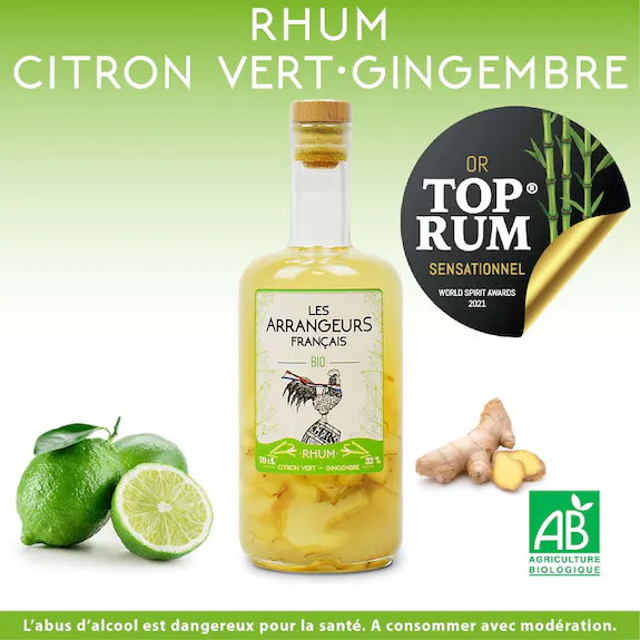 Bio Rum mit Limetten und Ingwer