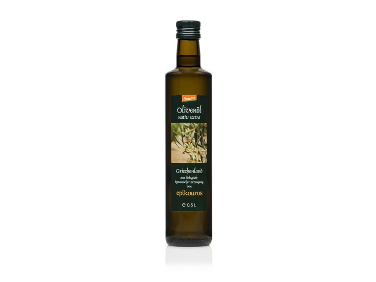 Demeter-Olivenöl Epikouros Extra nativ 0,5l - Bioolivenöl Demeter-Olivenöl Epikouros Extra nativ 0,5l - Bioolivenöl