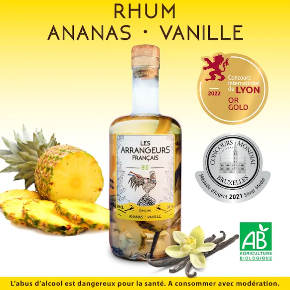 Bio Rum arrangiert mit Ananas und Vanille