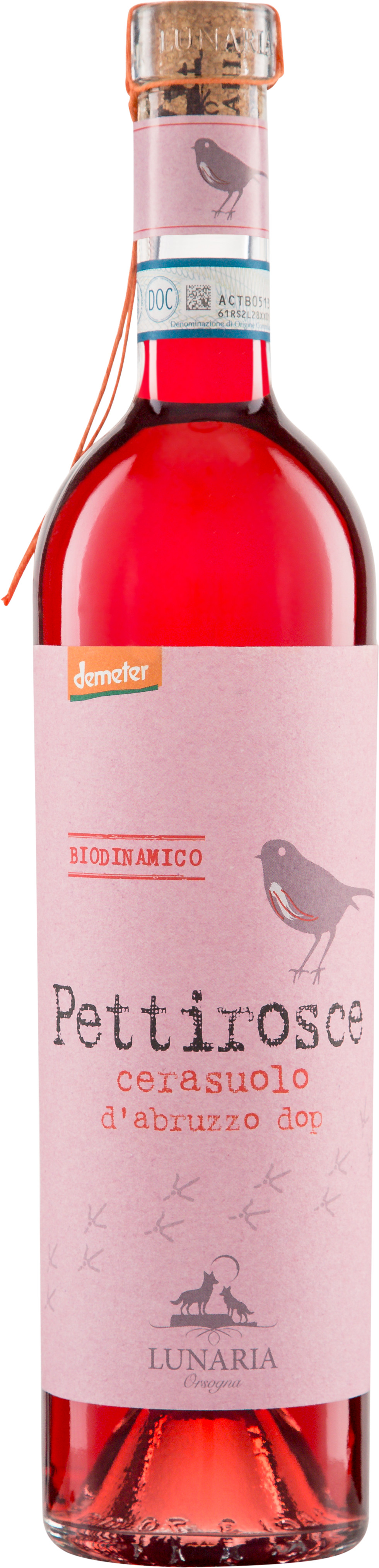 PETTIROSCE Cerasuolo d’Abruzzo DOP Lunaria Demeter Bio-Roséwein
