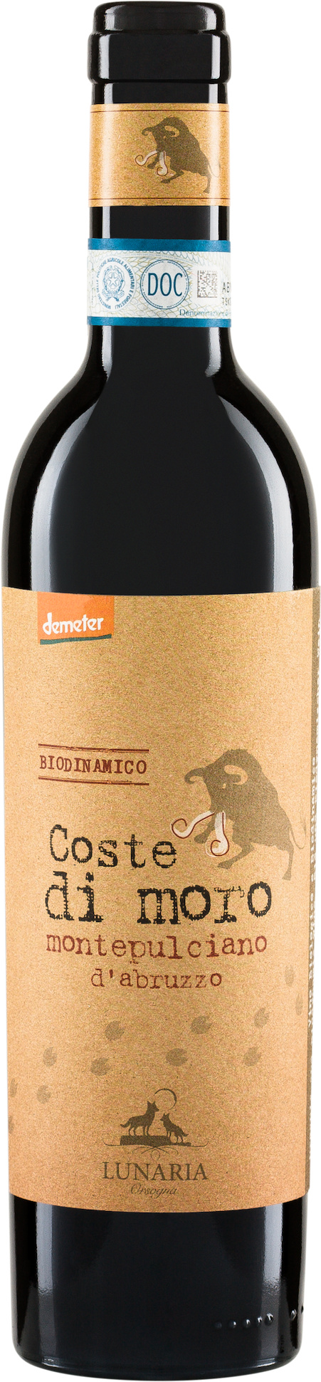 COSTE DI MORO Montepulciano d’Abruzzo DOP Lunaria 0,375 l Demeter Bio-Rotwein