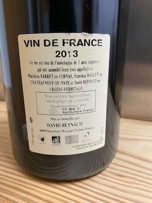  Les Bruyeres 3 Barbus Vin France VdF 2013 1500ml
