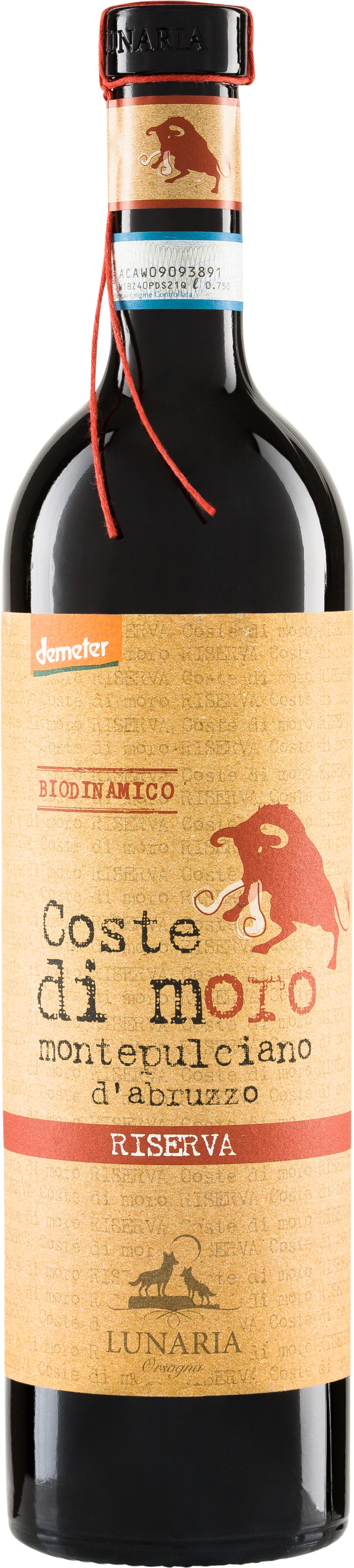 COSTE DI MORO Montepulciano d’Abruzzo Riserva DOP Lunaria Demeter